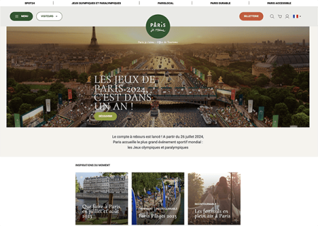 Site internet de Paris je t’aime – Office de Tourisme